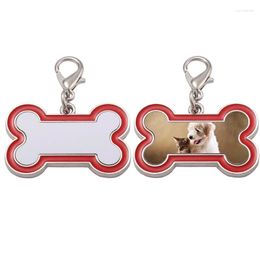 Dog Tag Personalised Sublimation Pet Cat Name Tags Customised ID Collar Accessories Nameplate Anti-lost Pendant Metal Keyring