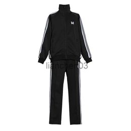 Men's Tracksuits Needles Men Women Jacket 1 1 High Quality Butterfly Embroidery Needles Coats Track Jackets Sweatpants AWGE Outerwear Pants Suit J230821