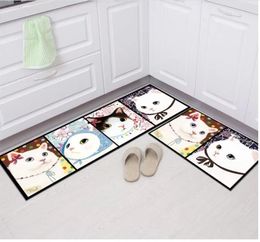 New Christmas Doormat 3D Printed Long Kitchen Mat Welcome Carpet Soft Flannel Bedroom Living Room AntiSlip Floor Mats 20230820A05