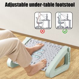 Cushion/Decorative Pillow Office Footrest Adjustable Ergonomic Footrest Stool with Rollers Foot Stepping Platform Comfortable Massage Pad for Home Office 230818