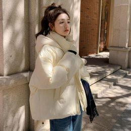 Women's Trench Coats 2023 Cotton Coat Winter Korean Style Padded Jacket Female Quality Hooded Parkas Solid Casual Ladies Outwear