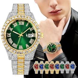 Wristwatches High quality luxury fashion high-end Mantianxing diamond steel belt Men's quartz watch Boy business sports clock retro 230820
