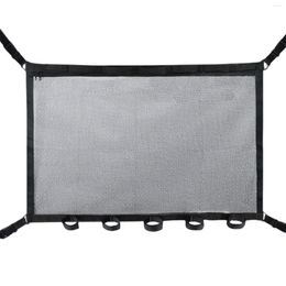 Car Organizer Ceiling Storage Net Rod Holder With Double Zipper Space Saving Breathable