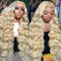 Melodie HD 30 40 Inch 613 Blonde Body Wave Remy Glueless 220%density Lace Front Human Hair Wigs 13x4 Lace Frontal Wig