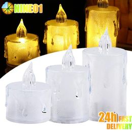 Other Event Party Supplies Christmas LED Candle Creative ing Led Tea Injection Light Warm White Flameless Halloween Decor 230818