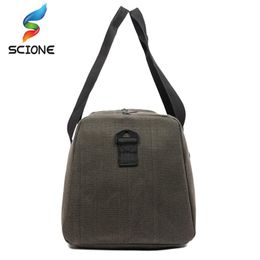 Briefcases Hot Outdoor Top Canvas Sport Training Gym Bags Men Woman Fitness Bag Durable Multifunction Travel Handbag Sporting Tote For Male