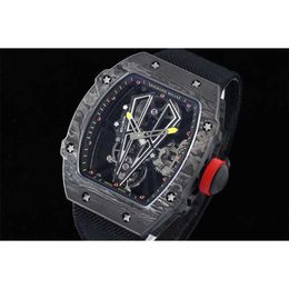 Designer tennis watches RM2703 Mechanics multifunction Ntpt SUPERCLONE Luxury Mens watches Watch Active Black tourbillon Carbon Fibre wristwatch designer THCF