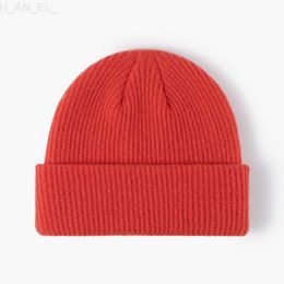 Winter Knitting Women's Hat Outdoor Round Top Caps For Men Fashion Warm Breathable Beanie Female Simple Student Skullcap L230821