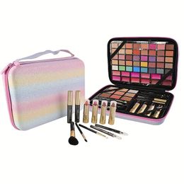 Makeup Kits Gift Set, 41 Colours Eyeshadow, 7 Colours Body Glitter, 1 Lip Liner Pencil 1 Lipstick 4 Blushes, Eyeliner Pencil Cosmetics Set