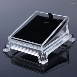 Jewelry Pouches Transparent Acrylic Bracelet Watch Display Plate Show Holder Pallte Tray Rack