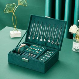 New Jewellery Box Organiser Watches Earrings Rings Necklace Storage Case Women Girls Best Gift Boxes 230814