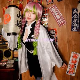 코스프레 애니메이션 악마 슬레이어 코스프레 kimetsu no yaiba anime kimono kanroji mitsuri cosplay 의상 할로윈 역할 파티 성인 아이 선물 선물 230817