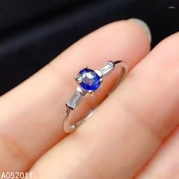 Cluster Rings KJJEAXCMY Fine Jewellery Natural Sapphire 925 Sterling Silver Trendy Gemstone Women Ring Support Test Selling