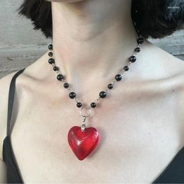 Pendant Necklaces Black Preal Chain Choker Clavicle Hyperbole Big Heart Necklace Jewellery