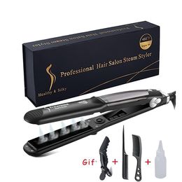 Hair Straighteners Hair Straightener Professional 6 Gear Temperature Hair Curler Steam Flat Iron Hair Straightening Tourmaline Ceramic Hair Styling 230821