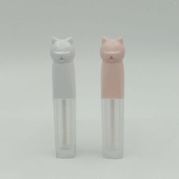 Lip Gloss 3ml Empty Cat Shape Pink Blue Tube 50pcs