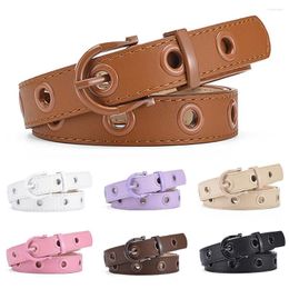 Belts Hollow Out Holes Waist Belt 2023 Unisex Candy Colour Decorative Women's Fashion Versatile Jeans Casual Pants Wide