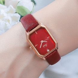 Womens watch luxury watches high quality Casual Limited Edition quartz-battery Leather Rectangle 24mm watch