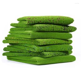 Decorative Flowers 0.5/1M Festival Wedding Decoration Fake Moss Mat Lawn Grass Turf Roll Garden Landscape Rass Carpet Home Living Room Decor