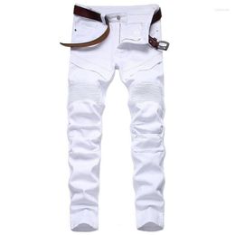 Men's Jeans Casual Mens Clothing Trendy Streetwear Denim Oversize Pants Wide Leg Stretch Trousers Motorcycle Vintage Biker Ba277N