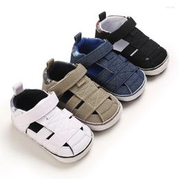 Sandals Summer Born Baby Boy Girl Solid First Walkers Soft Sole Crib Shoes Sneaker Prewalker Canvas Casual Anti Slip