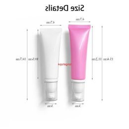 50ml Airless Pump Bottle Empty Cosmetic Cream Squeeze Container Makeup Foundation Travel Packaging Soft Tube Pink Whitegood qualtity Idpqt