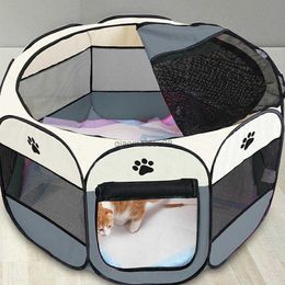 Other Pet Supplies Dog Tent Portable House Fences Pet Cats Delivery Room Breathable Outdoor Kennels Easy Operation Octagonal Playpen Dog Crate HKD230821