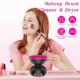 Makeup Brush Cleaner Dryer With Cleaning Solution Included, Electric Makeup Brush Cleaner Fit For All Size Brushes Portable Automatic USB Cosmetic