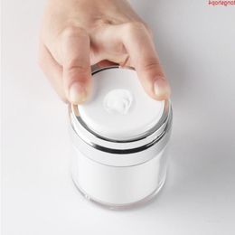 100pcs 50g/50ML Airless Acrylic Cream Jar Round Vacuum Bottle Cosmetic Makeup Jars Packing Pump SN040goods Aujqw