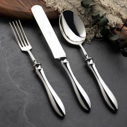 Dinnerware Sets Luxury Creativity Cutlery Set Nordic Stainless Steel Eco Friendly Elegant Knife And Fork Cuberteria Home Decoration EC50cj