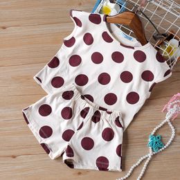 Clothing Sets Baby Girl Clothes Set Summer Polka Dot Suit Top Shorts 2Pcs Children Boy Young