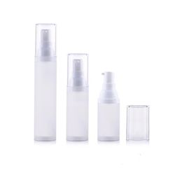 10pcs/lot 20ml 30ml 50ml Empty Plastic PET Bottles Matte Toner Lotion Scrub Vacuum Airless Pump Bottle for travel Wholesale EB53 Rndij