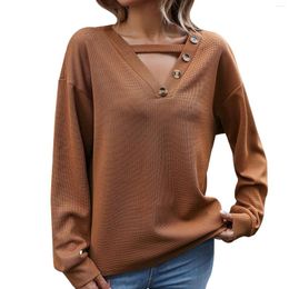 Women's Sweaters Designer Sweatshirts Women Elegant Ladies' Loose Casual Long Sleeve Hollow Out V Neck Knitted Sweater Top Oversized Sweat