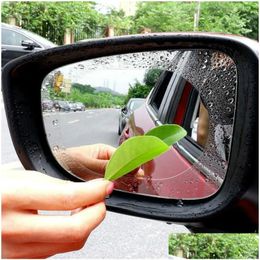 Other Car Lights 2Pcs Rearview Mirror Protective Film Anti Fog Window Clear Rainproof Rear View Soft Accessories With Drop Delivery Dhctr