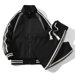 Men's Tracksuits Mens Simple Sports Suit Spring Two-piece Couples Jacket Male Fashion College School Casual Sports Suit Men and Women Tracksuit J230821