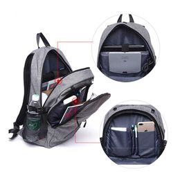 Bags 2018 Multifunction USB charging Sport Backpack With Football Basketball net School Bag For Teenager Male Soccer Ball Pack Bag