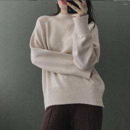 Women's Sweaters Autumn And Winter High Neck Warm Women Sweater Oversized Pullover Casual Loose Long Fashion Street Jacket 2023