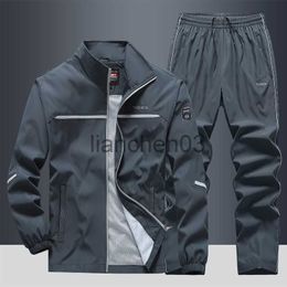 Men's Tracksuits Men's Tracksuit Athletic Casual Jogging Gym Sweatsuit 2 Piece Jackets + Sweatpants For Running Football Training Sports Suit Men J230821