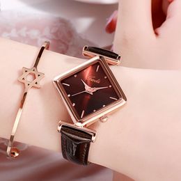 Womens watch watches high quality luxury quartz-battery waterproof Leather 35mm watch