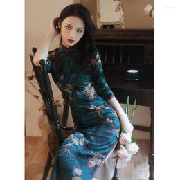 Ethnic Clothing Spring Young Style Cheongsam Dress For Women Chinese Traditional Elegant Improved Version Qipao