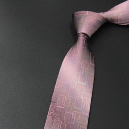 Bow Ties Men's 100 Silk Tie Jacquard Cravat Wedding Business Casual Necktie Pink Waterproof