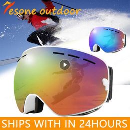 Ski Goggles Winter Snow Sports With Anti fog UV Protection For Men Women Youth Interchangeable Lens Premium 230821