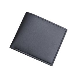 3pcs Wallets Men PU Plain Two Foldable Short Square Business Credit Card Holder Black Coffee White