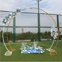 Party Decoration Round Metal Wedding Arch Backdrop Balloon Stand Stage Rectangular Flower