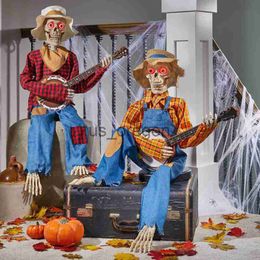 Other Home Decor 2023 Latest Horror Night GiftsFunny Luminescent Animated Duelling Banjo Skeletons For Halloween Dropshipping x0821