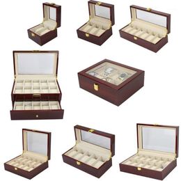 LISM Luxury Wood Storag Boxes 2 3 5 6 10 12 20 Watches Boxes Display Watch Box Jewellery Case Organiser Holder Promotion1242t