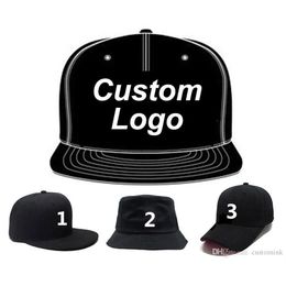 Tennis Snapback custom trucker ball cap 3D Embroidery Printing Logo Flat brim fitted full closer Personalise baseball hat273W