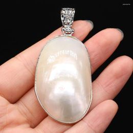 Pendant Necklaces 4PCS Wholesale Price Exquisite Natural Shell Oval For Jewelry Making DIY Necklace Accessories Charm Gift Party