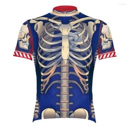 Racing Jackets Bone Collector Cycling Jersey Short Sleeve Tops Bicycle MTB Downhill Shirt Road Bike Team Summer Sports Clothing