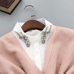 Bow Ties Women's Shirt False Lace Hollow Collar Female Embroidery Adjustable Blouse Sweater Neckline Detachable